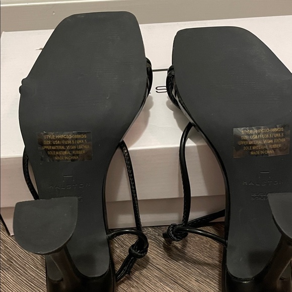 Brand New Halston Heritage Black and White Strappy Heels - Picture 4 of 5